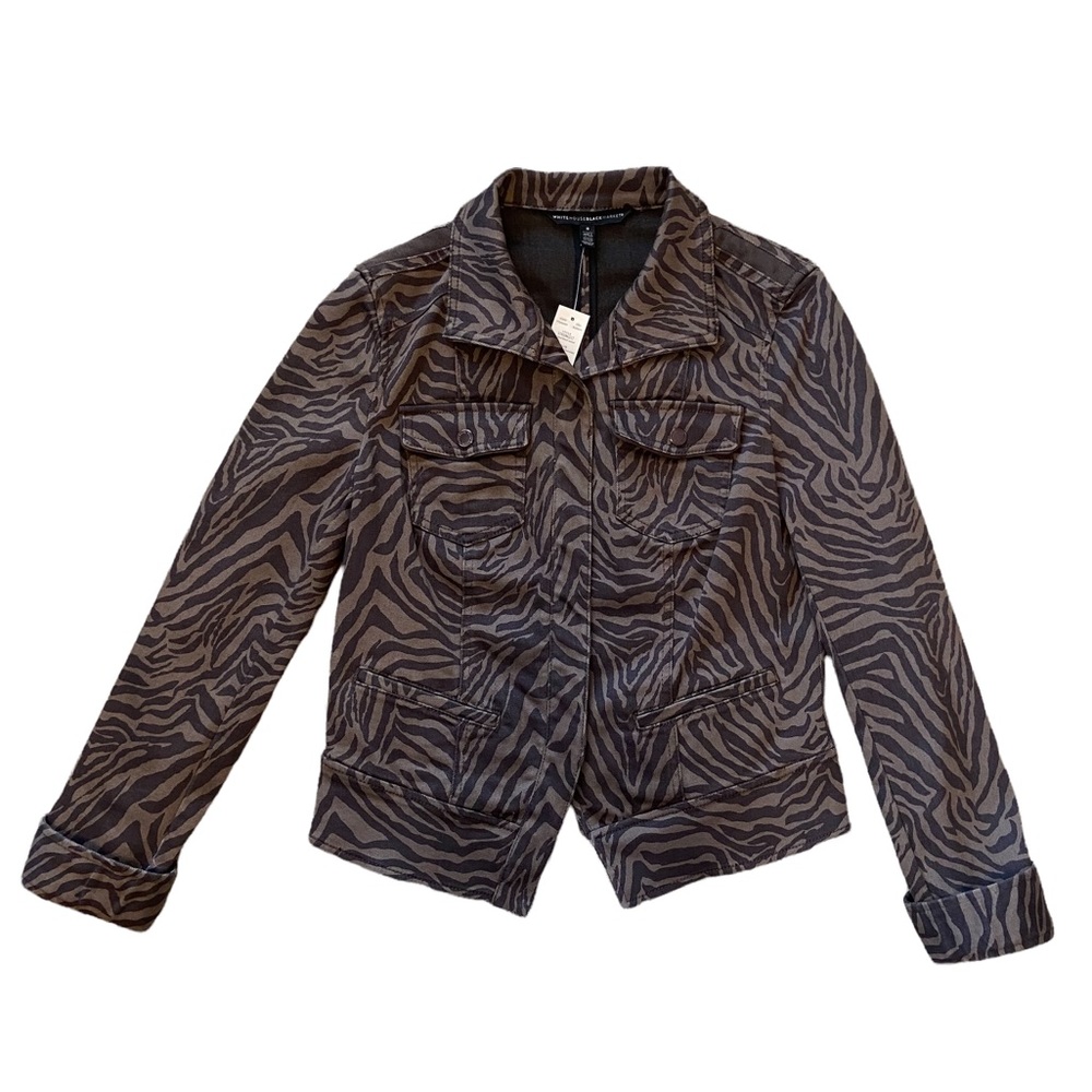 White House Black Market Brown Pattern Jacket